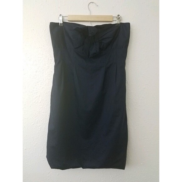 J Crew factory 8 Navy Strapless Off The Shoulder cocktail Prom Party Mini dress - Picture 1 of 7